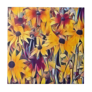 AZULEJO DE CERÂMICA RUDBECKIAS