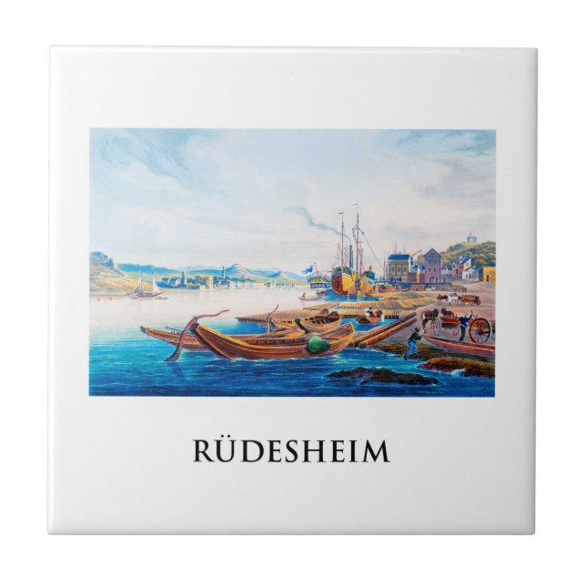 Azulejo De Cerâmica Rüdesheim, Alemanha 01B (Frente)
