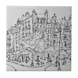 Azulejo De Cerâmica Rue de Conde Jardin du Luxembourg, Paris