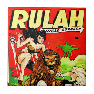 Azulejo De Cerâmica Rulah e um leão assustador grande