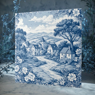 Azulejo De Cerâmica Rural Francês Pastoral País Toile De Jouy Floral