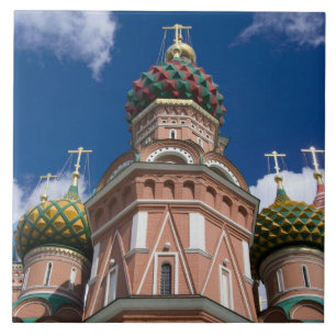 Azulejo De Cerâmica Rússia, Moscou, Praça Vermelha. Basílica de São Ba