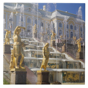 Azulejo De Cerâmica Rússia, São Petersburgo, A Grande Cascata,