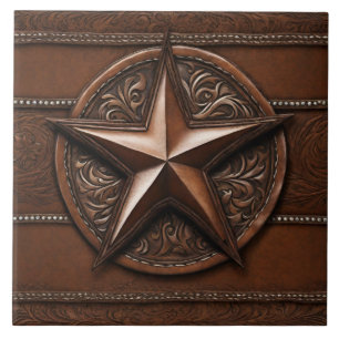 Azulejo De Cerâmica Russo Farmhouse Cowboy Western Country Texas Star
