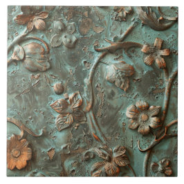 Azulejo De Cerâmica Rusted Metal Antique Floral