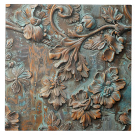 Azulejo De Cerâmica Rusted Metal Antique Floral
