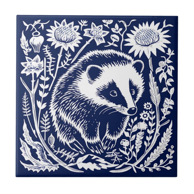 Azulejo De Cerâmica Rustic Badger Cerâmica (Frente)