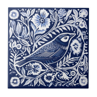 Azulejo De Cerâmica Rustic Bird Cerâmica