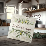 Azulejo De Cerâmica Rustic Olive & Branches Bella Cucina Brown<br><div class="desc">Bella Cucina buquê de aquarela rustica de ramos e folhas. Script Brown. Combine & com outros azulejos neste mesmo tema de coordenação para criar a sua aparência perfeita. 100% de satisfação do cliente com o "Zazzle" todos os dias.</div>