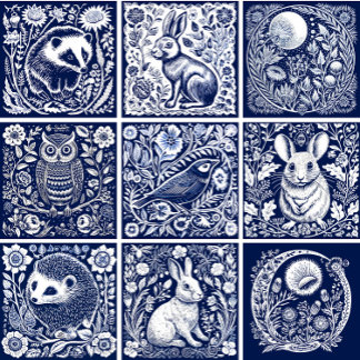 Azulejo De Cerâmica Rustic Owl Cerâmica