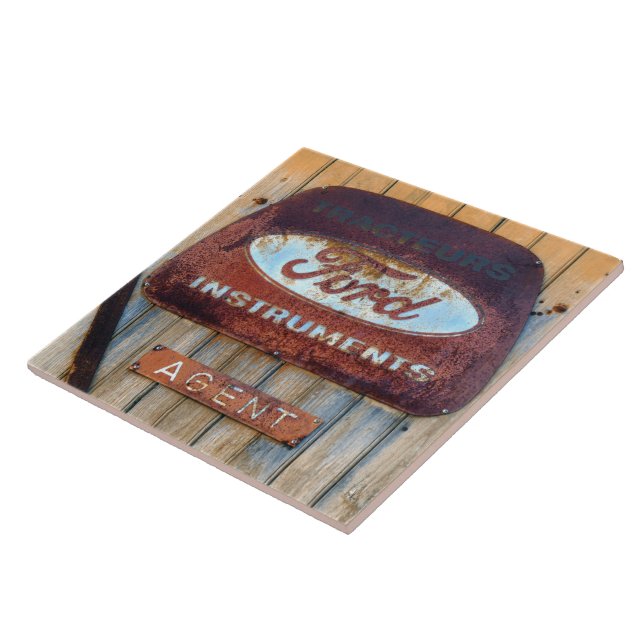 Azulejo De Cerâmica Rusty Enamel - Sinal Francês. (Lateral)