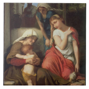 Azulejo De Cerâmica Ruth e Naomi, 1859 (óleo em canvas)