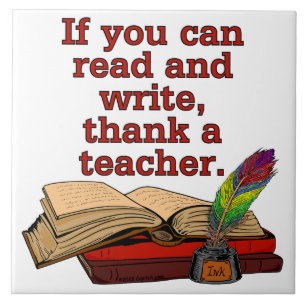 Azulejo De Cerâmica s31 Se você pode ler e escrever obrigado um profes