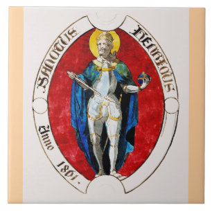 Azulejo De Cerâmica S. Luís IX da França Padroeiro dos Reis