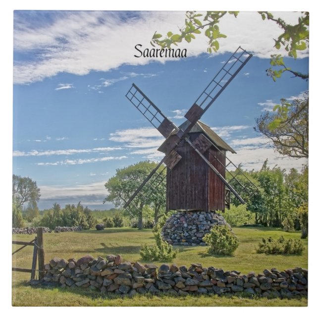 Azulejo De Cerâmica Saaremaa, Ilha da Estônia, (Frente)