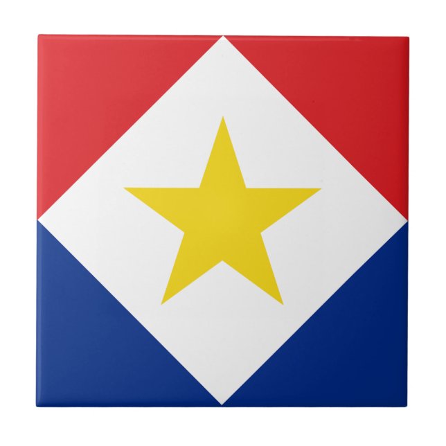 Azulejo De Cerâmica Saba Flag (Frente)