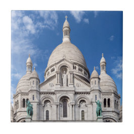 Azulejo De Cerâmica Sacre Coeur em Montmartre hill - Paris, França