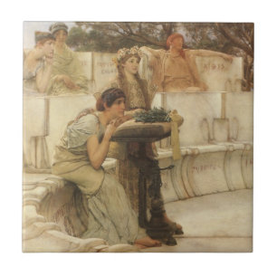 Azulejo De Cerâmica Safona e Alceu por Sir Lawrence Alma Tadema