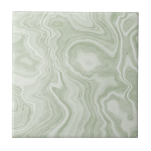 Azulejo de cerâmica Sage Green Marble