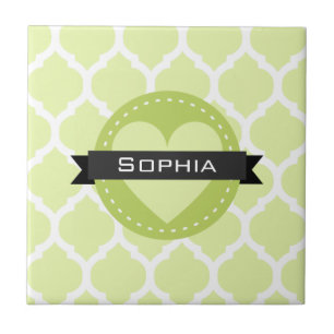 Azulejo De Cerâmica Sage Green Marroquino Lattice Pattern