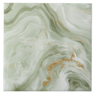 Azulejo De Cerâmica Sage Verde Mármore Abstrato