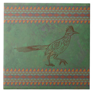 Azulejo De Cerâmica Sagebrush Verde do Papa-Léguas do Sudoeste