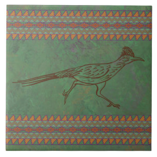 Azulejo De Cerâmica Sagebrush Verde do Papa-Léguas do Sudoeste