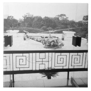 Azulejo De Cerâmica Saigon HCMC Vietnã, helicóptero Huey