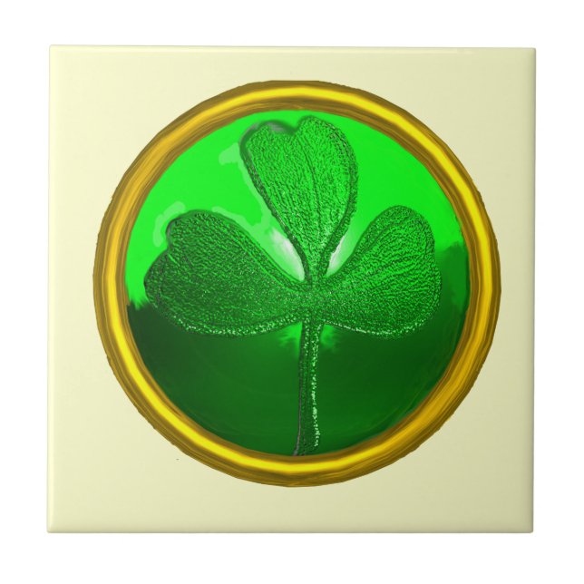 AZULEJO DE CERÂMICA  SAINT PATRICK'S CELTIC HEART, SHAMROCK (Frente)