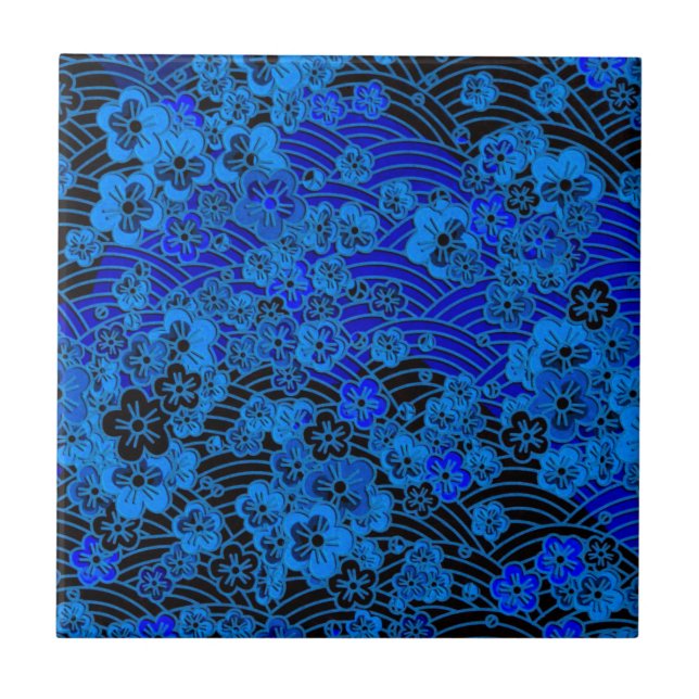 Azulejo De Cerâmica Sakura de incandescência (Frente)