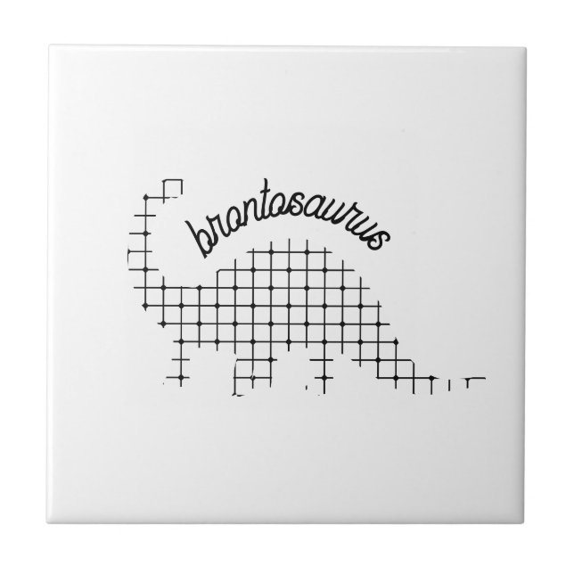 Azulejo De Cerâmica Sala Brontossaurus Dinosaur Kids (Frente)