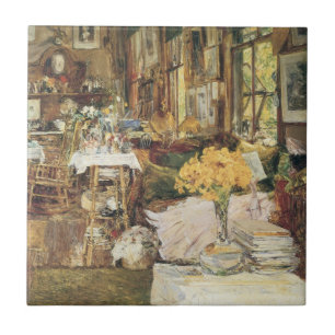 Azulejo De Cerâmica Sala de Flores de Childe Hassam, Vintage Fine Art