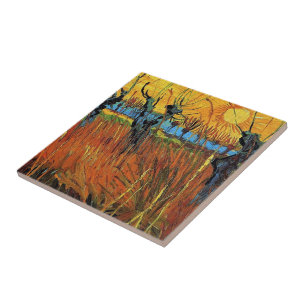 Azulejo De Cerâmica Sálemas ao Pôr-do-Sol,Vincent van Gogh