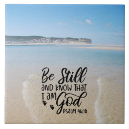 Azulejo De Cerâmica Salm 46:10 Esteja quieto e saiba que sou Deus Bíbl