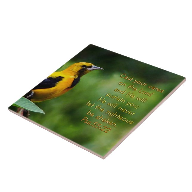 Azulejo De Cerâmica Salms 55:22 Inspiracional (Lateral)