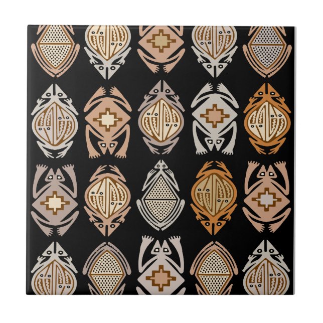 Azulejo De Cerâmica Saltando Rãs (Frente)