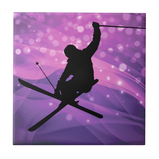 Azulejo De Cerâmica Salto de Esqui (Frente)