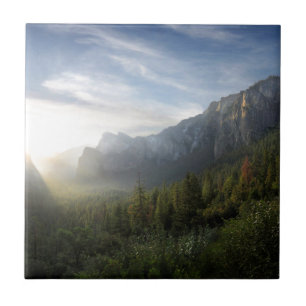 Azulejo De Cerâmica Salto do Vale do Yosemite do Ponto de Inspiração