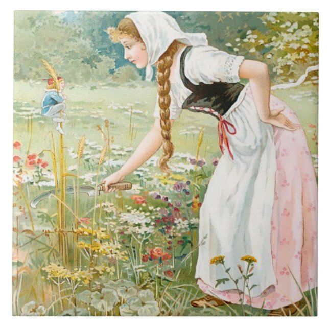 Azulejo De Cerâmica "Salto O Meu polegar", por E S Hardy (Frente)