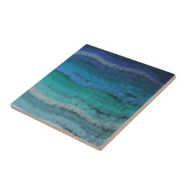 Azulejo De Cerâmica Salty Praia Costeira Onda Em Preto