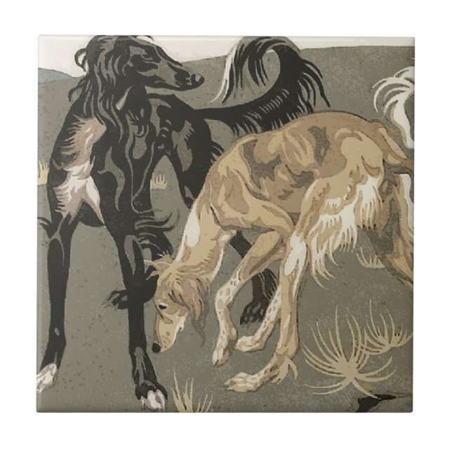 Azulejo De Cerâmica Saluki (Frente)