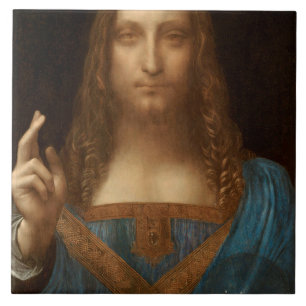 Azulejo De Cerâmica Salvator Mundi (por Leonardo da Vinci)