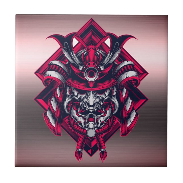 Azulejo De Cerâmica Samurai Força - Legância Retroativa (Frente)