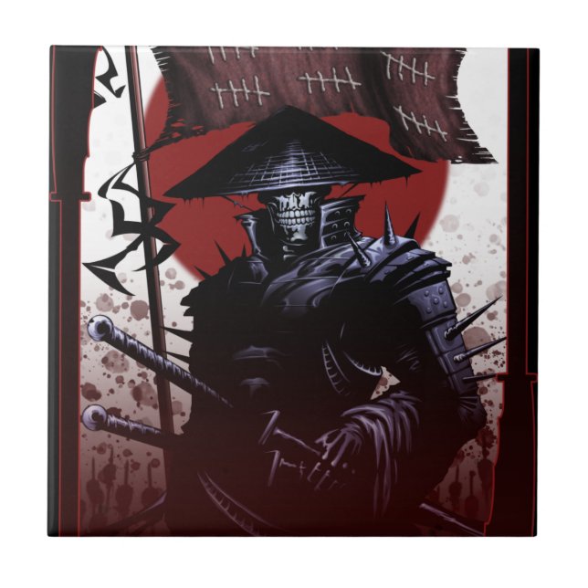 Azulejo De Cerâmica Samurai_ghost (Frente)