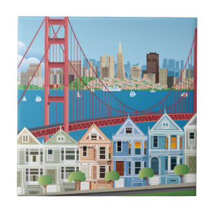Azulejo De Cerâmica San Francisco, CA   a cidade pela baía