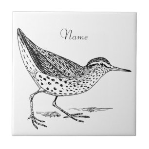Azulejo De Cerâmica Sandpiper Shorebird Thunder_Cove