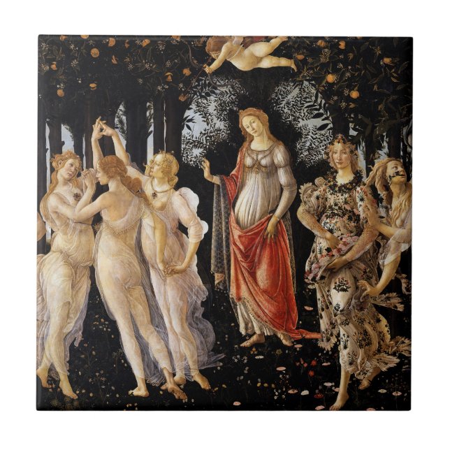 Azulejo De Cerâmica Sandro Botticelli - La Primavera (Frente)