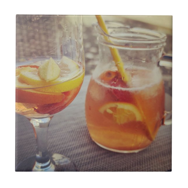 Azulejo De Cerâmica Sangria e Sol (Frente)