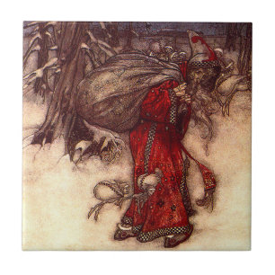 Azulejo De Cerâmica Santa Claus Arthur Rackham