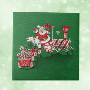 Azulejo De Cerâmica Santa Clause Candy Train